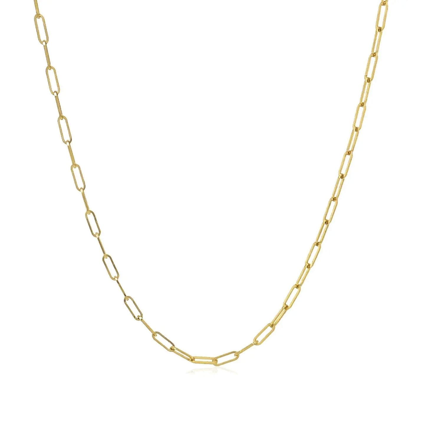 18K Yellow Gold Fine Paperclip Chain (1.50 mm) RCJ Chains CELESTIA LUXE JEWELLERS