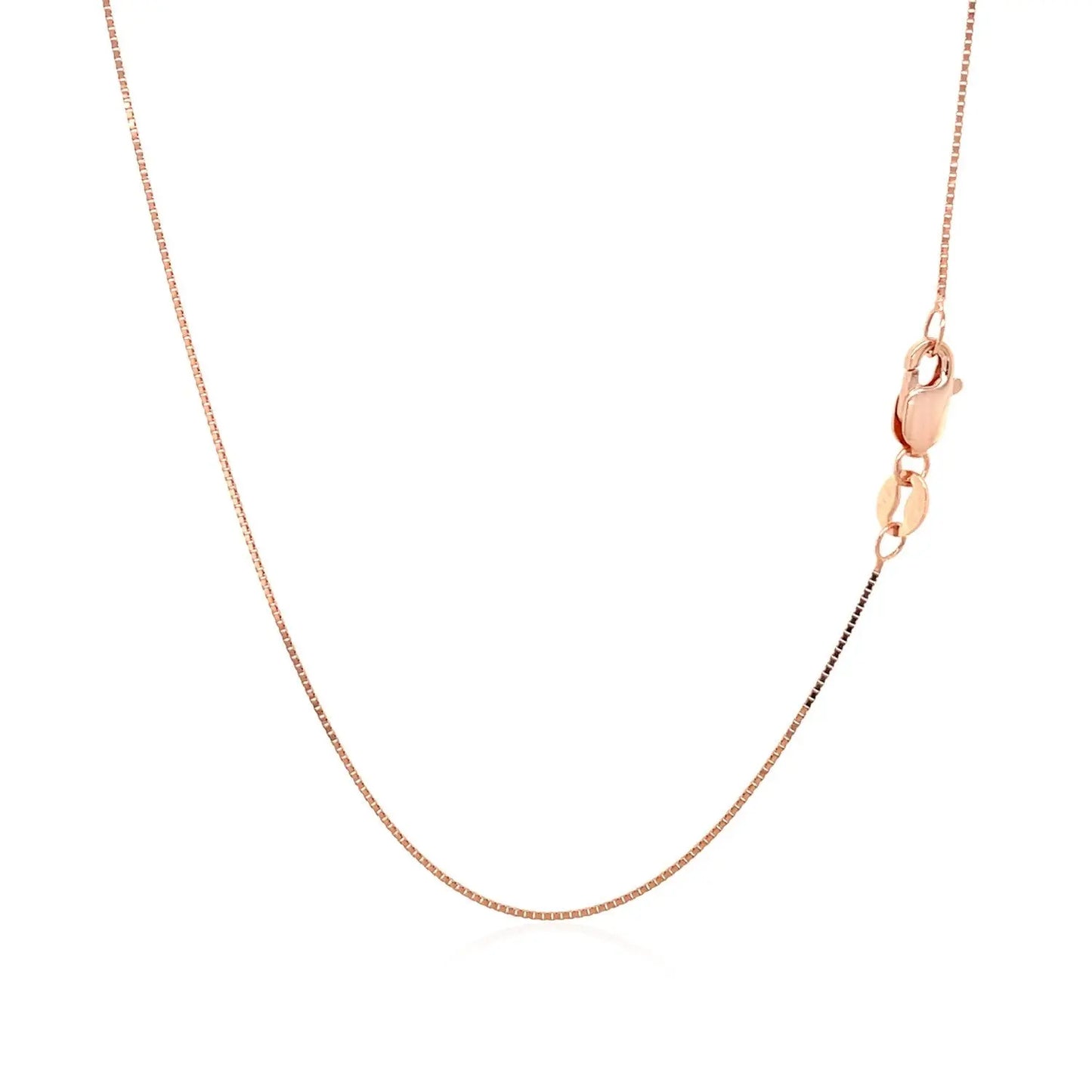 18k Rose Gold Classic Box Chain (0.60 mm) RCJ Chains CELESTIA LUXE JEWELLERS