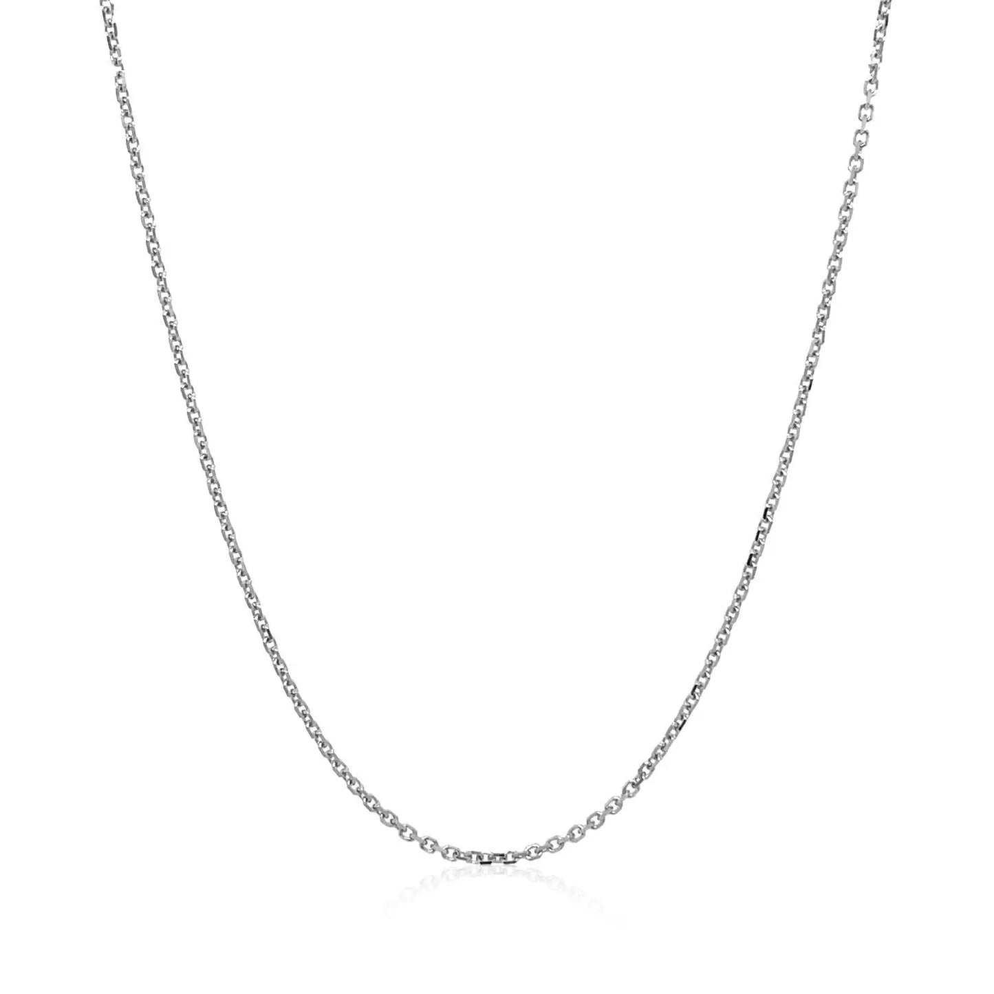 18k White Gold Diamond Cut Cable Link Chain (1.10 mm) RCJ Chains CELESTIA LUXE JEWELLERS