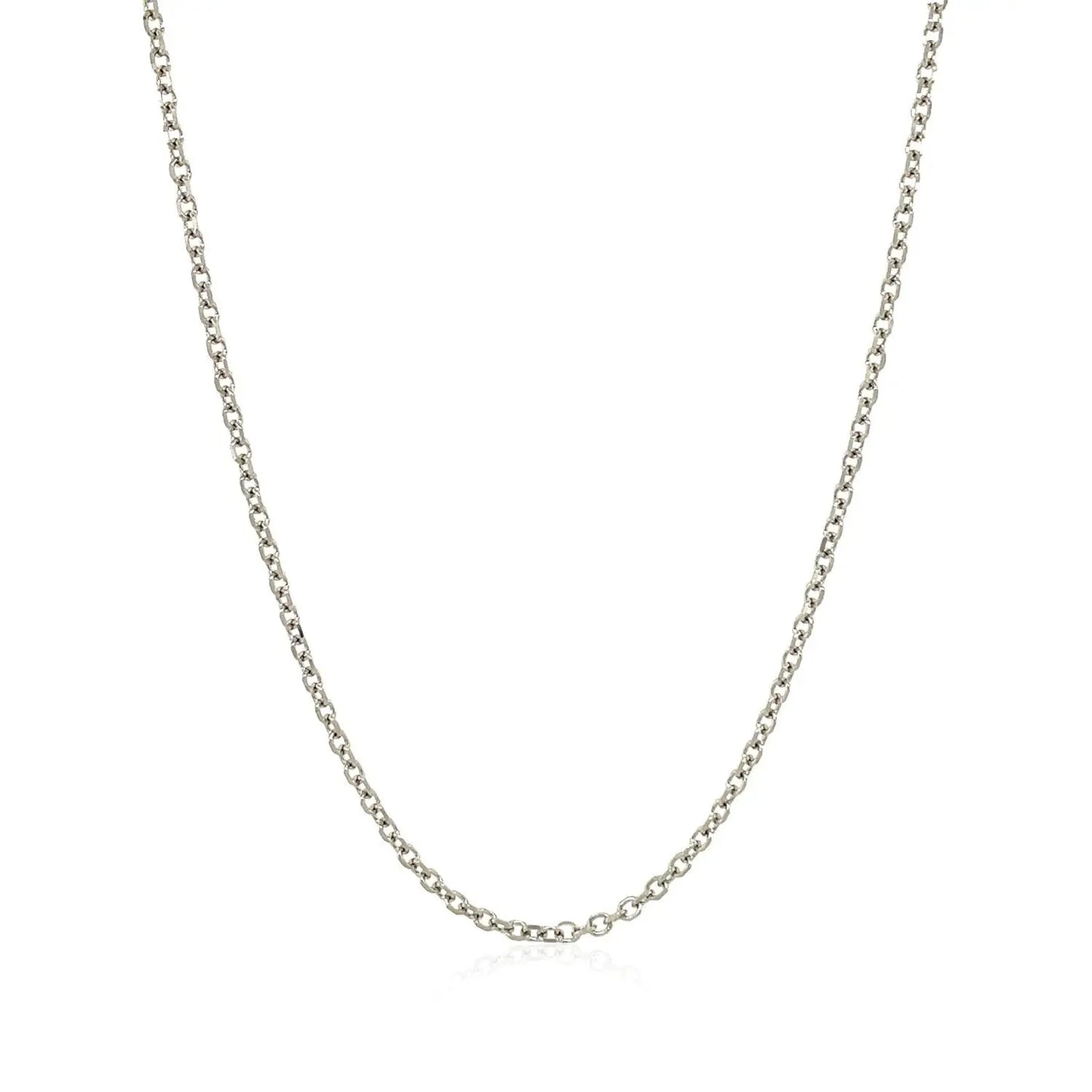 18k White Gold Diamond Cut Cable Link Chain (1.40 mm) RCJ Chains CELESTIA LUXE JEWELLERS