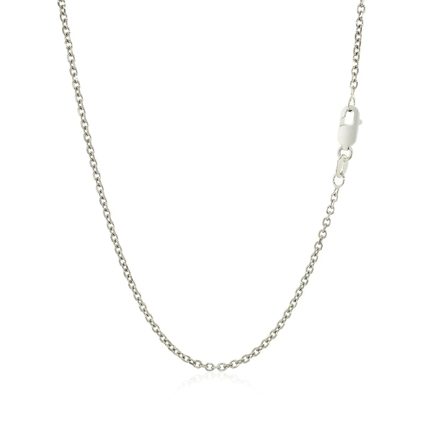 18k White Gold Diamond Cut Cable Link Chain (1.40 mm) RCJ Chains CELESTIA LUXE JEWELLERS