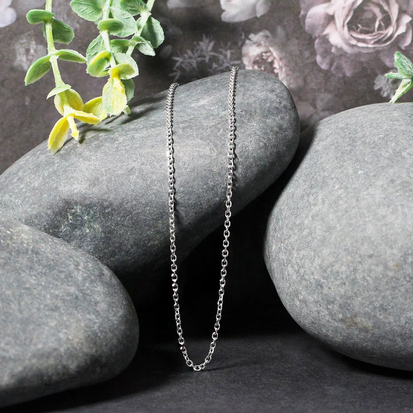 18k White Gold Diamond Cut Cable Link Chain (1.40 mm) RCJ Chains CELESTIA LUXE JEWELLERS