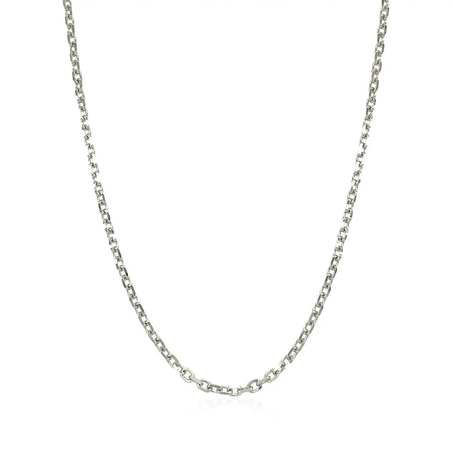 18k White Gold Diamond Cut Cable Link Chain (1.90 mm) RCJ Chains CELESTIA LUXE JEWELLERS
