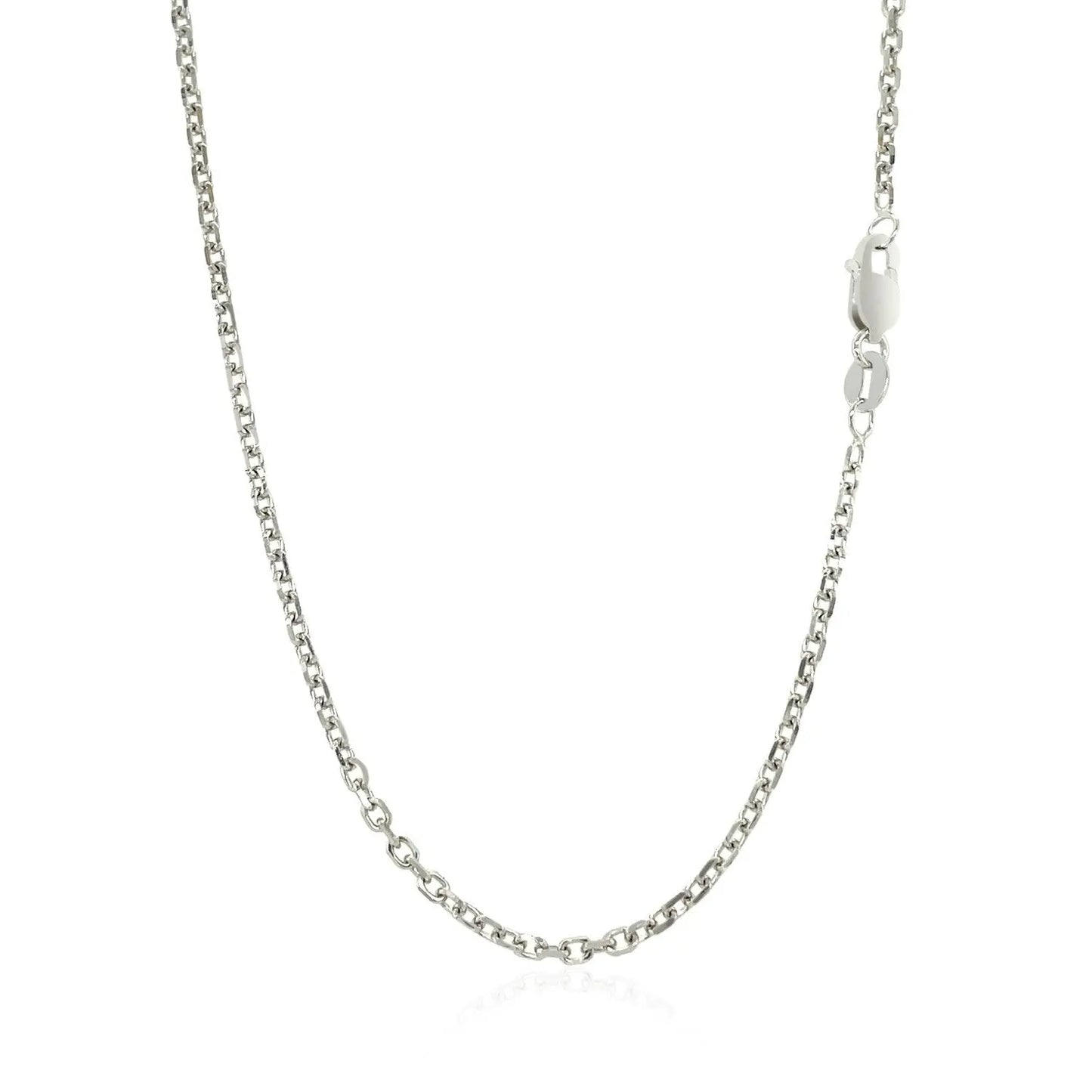 18k White Gold Diamond Cut Cable Link Chain (1.90 mm) RCJ Chains CELESTIA LUXE JEWELLERS