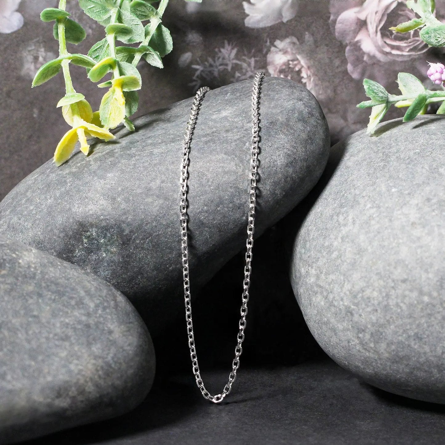 18k White Gold Diamond Cut Cable Link Chain (1.90 mm) RCJ Chains CELESTIA LUXE JEWELLERS