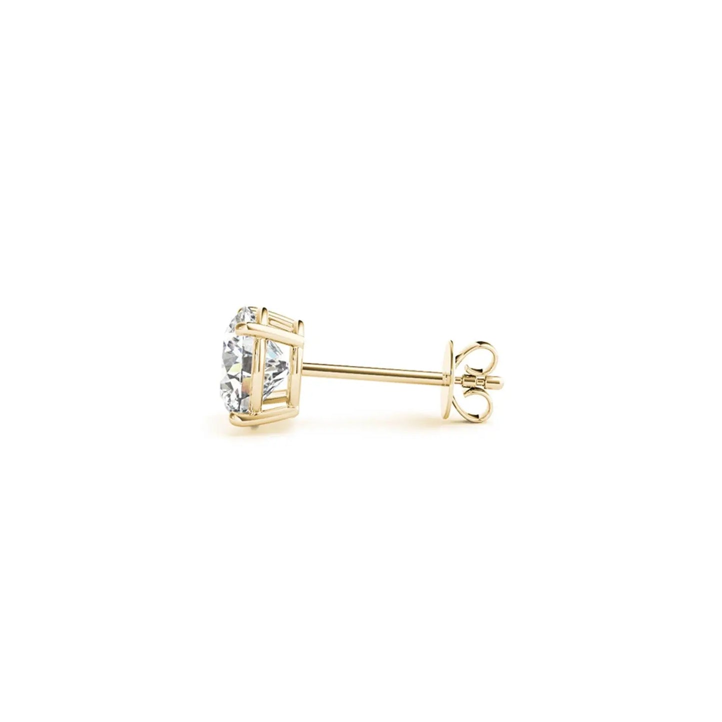 2 cttw Certified IGI Lab Grown Round Diamond Earrings 14k Yellow Gold (G/VS2) RCJ Earrings CELESTIA LUXE JEWELLERS