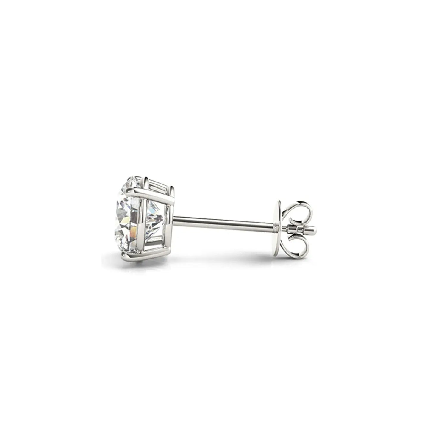 4 cttw Certified IGI Lab Grown Round Diamond Stud Earrings 14k White Gold(G/VS2) RCJ Earrings CELESTIA LUXE JEWELLERS