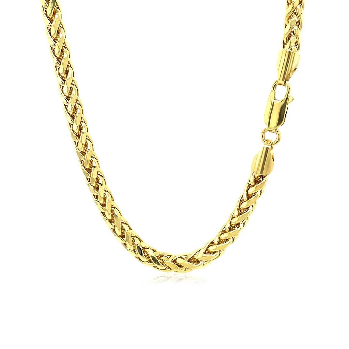 4.1mm 14k Yellow Gold Diamond Cut Round Franco Chain RCJ Chains CELESTIA LUXE JEWELLERS
