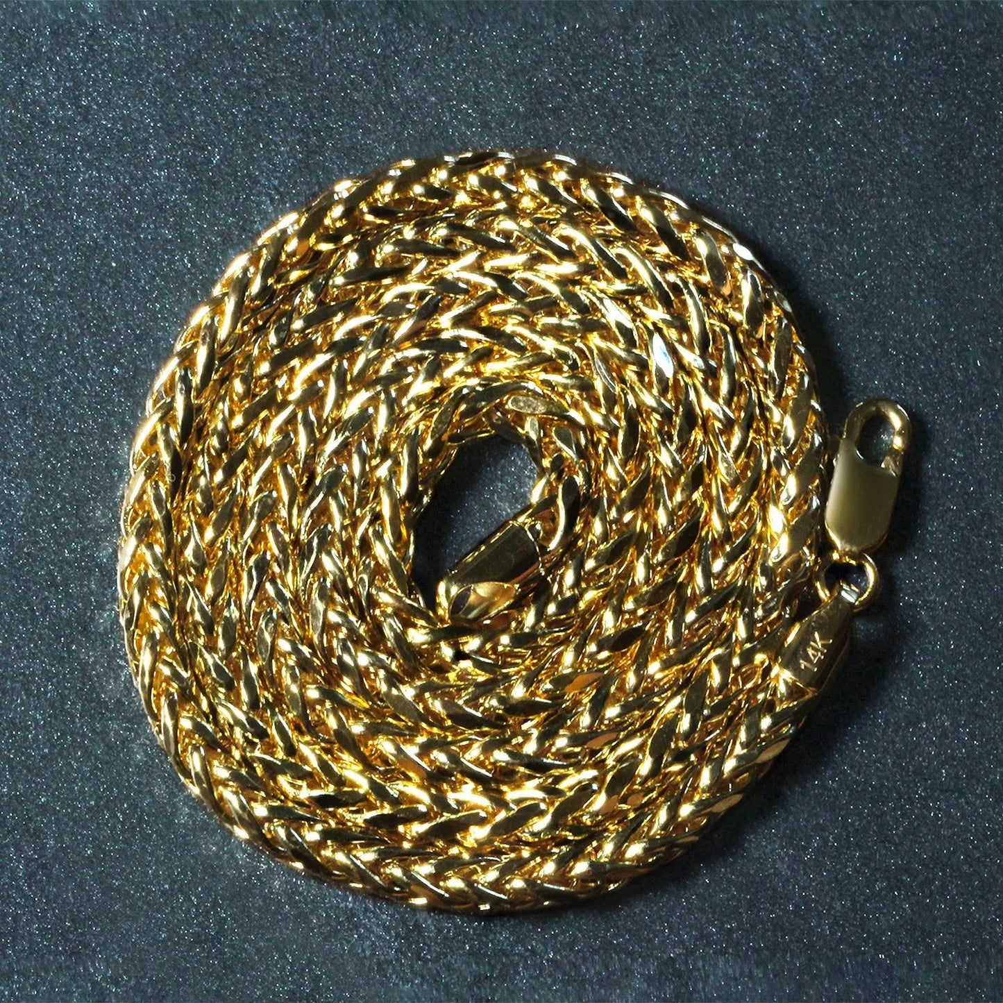 4.1mm 14k Yellow Gold Diamond Cut Round Franco Chain RCJ Chains CELESTIA LUXE JEWELLERS
