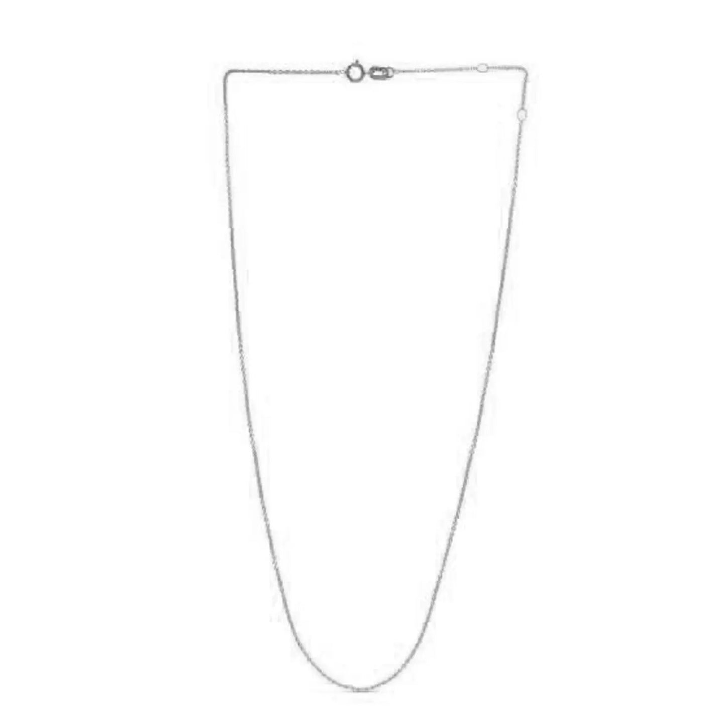 Adjustable Cable Chain in 14k White Gold (0.97 mm) RCJ Chains CELESTIA LUXE JEWELLERS