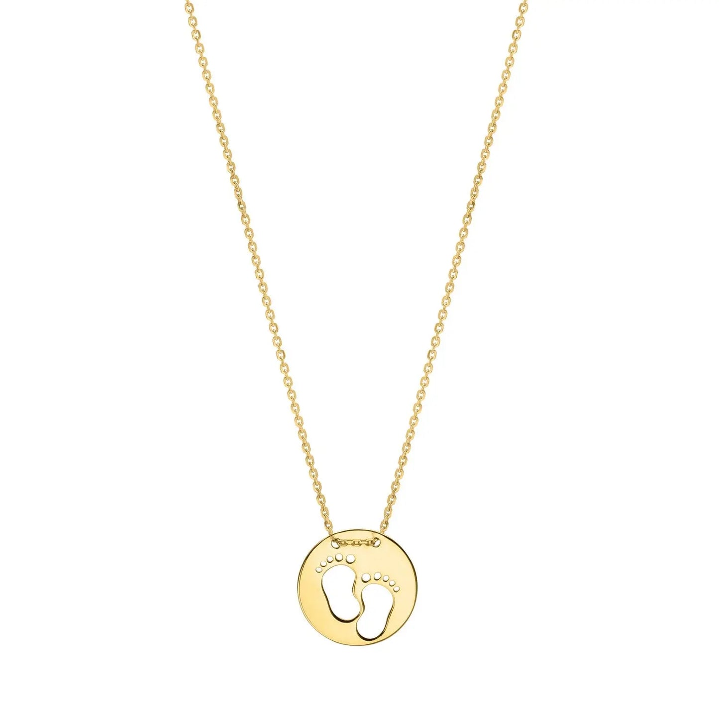 Baby Footprints Necklace in 10K Yellow Gold RCJ Necklaces CELESTIA LUXE JEWELLERS