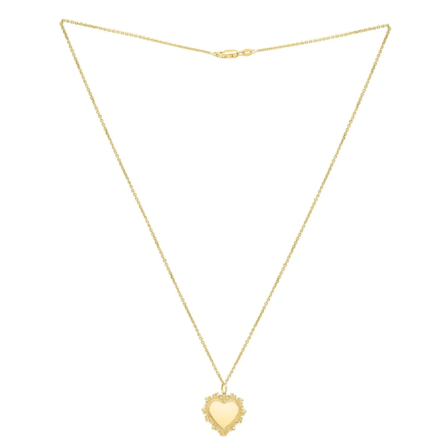 Baroque Heart Necklace in 14K Yellow Gold RCJ Necklaces CELESTIA LUXE JEWELLERS