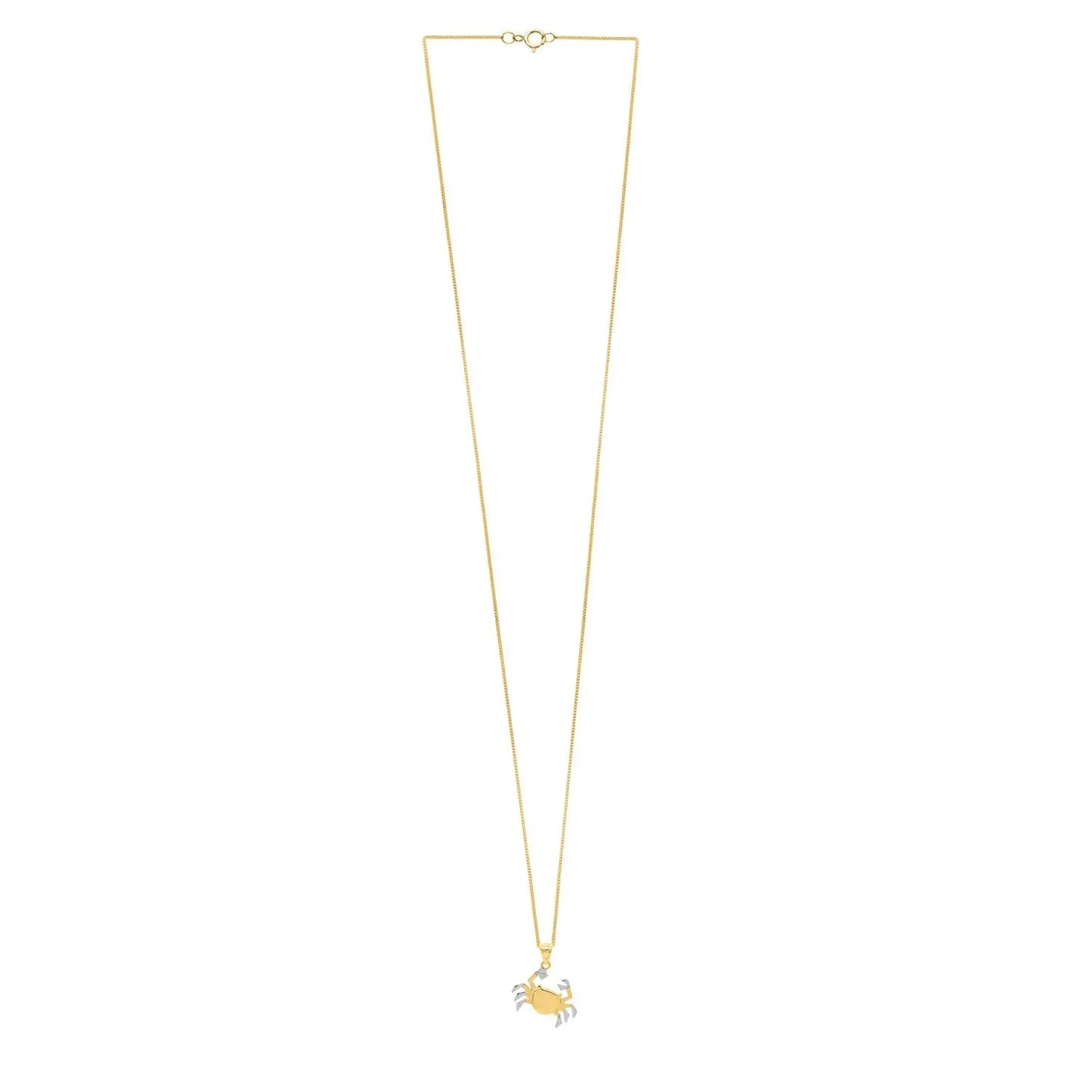 Crab Necklace in 10K Two Tone Yellow Gold RCJ Necklaces CELESTIA LUXE JEWELLERS
