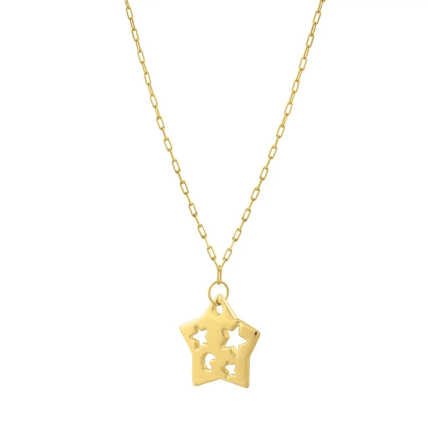 Cutout Star Necklace in 14K Yellow Gold RCJ Necklaces CELESTIA LUXE JEWELLERS