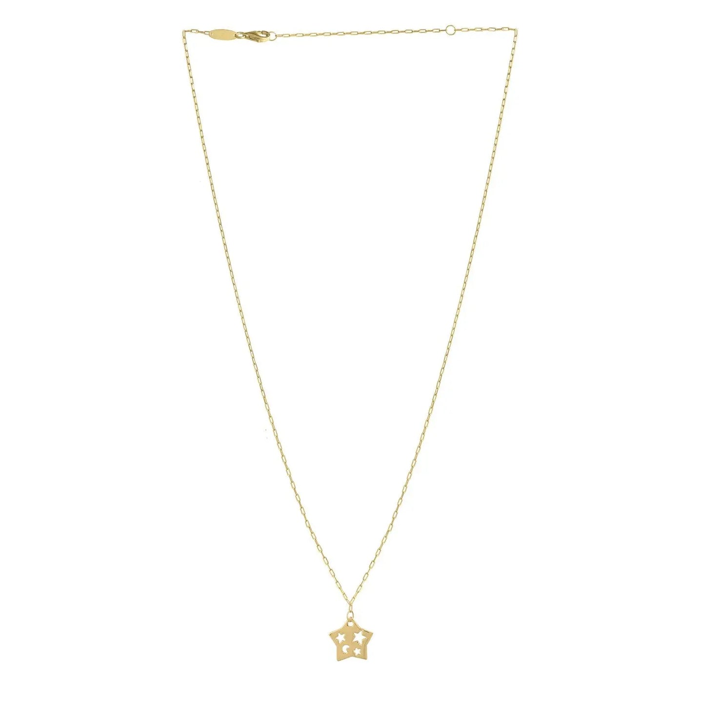 Cutout Star Necklace in 14K Yellow Gold RCJ Necklaces CELESTIA LUXE JEWELLERS