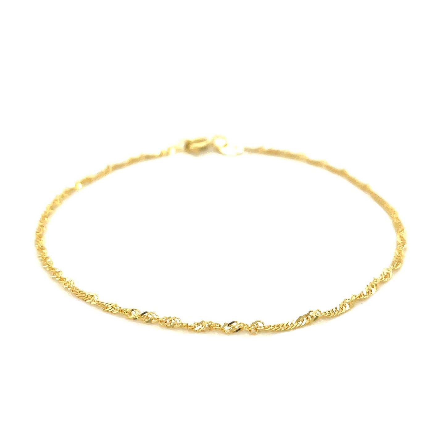 10k Yellow Gold Singapore Anklet 1.5mm RCJ Anklets CELESTIA LUXE JEWELLERS