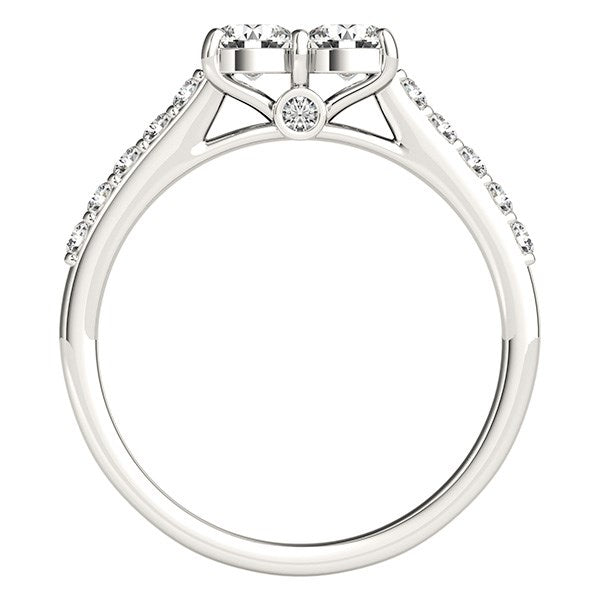 14k White Gold Round Two Stone Diamond Ring (3/4 cttw) RCJ Rings CELESTIA LUXE JEWELLERS