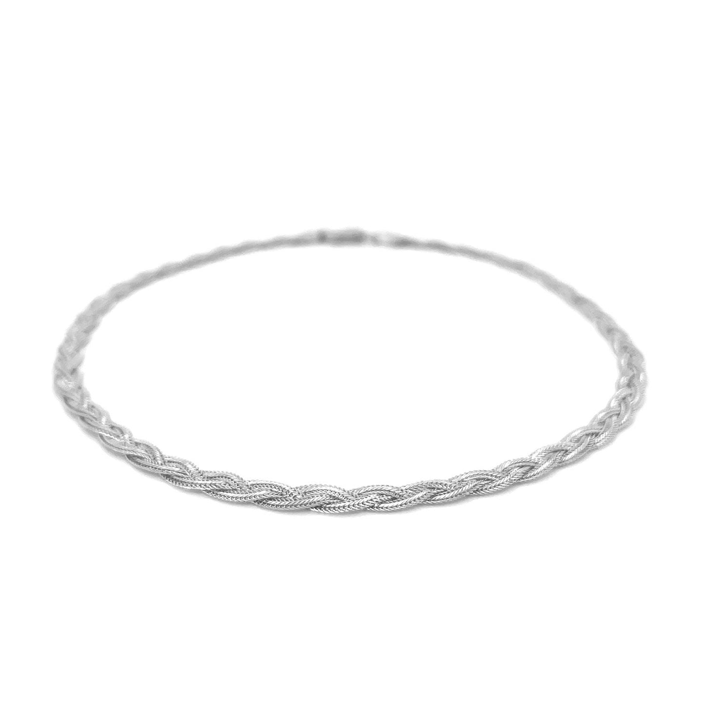 14k White Gold Braided Bracelet (3.50 mm) RCJ Bracelets CELESTIA LUXE JEWELLERS