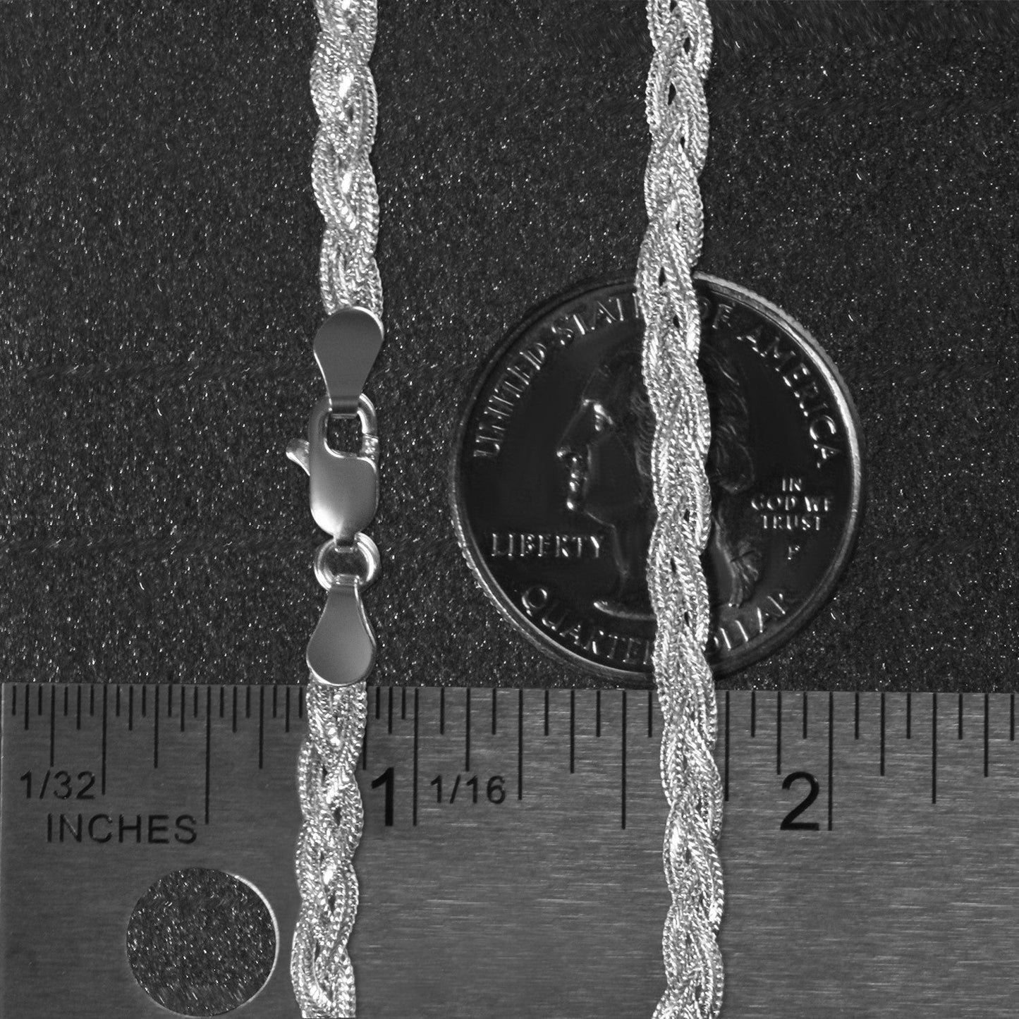 14k White Gold Braided Bracelet (3.50 mm) RCJ Bracelets CELESTIA LUXE JEWELLERS
