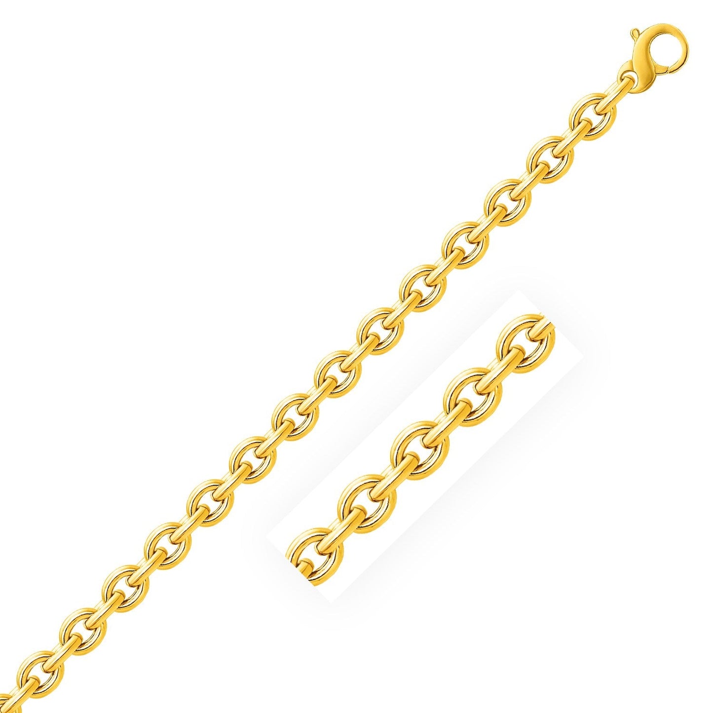14k Yellow Gold Polished Cable Motif Bracelet (9.65 mm) RCJ Bracelets CELESTIA LUXE JEWELLERS