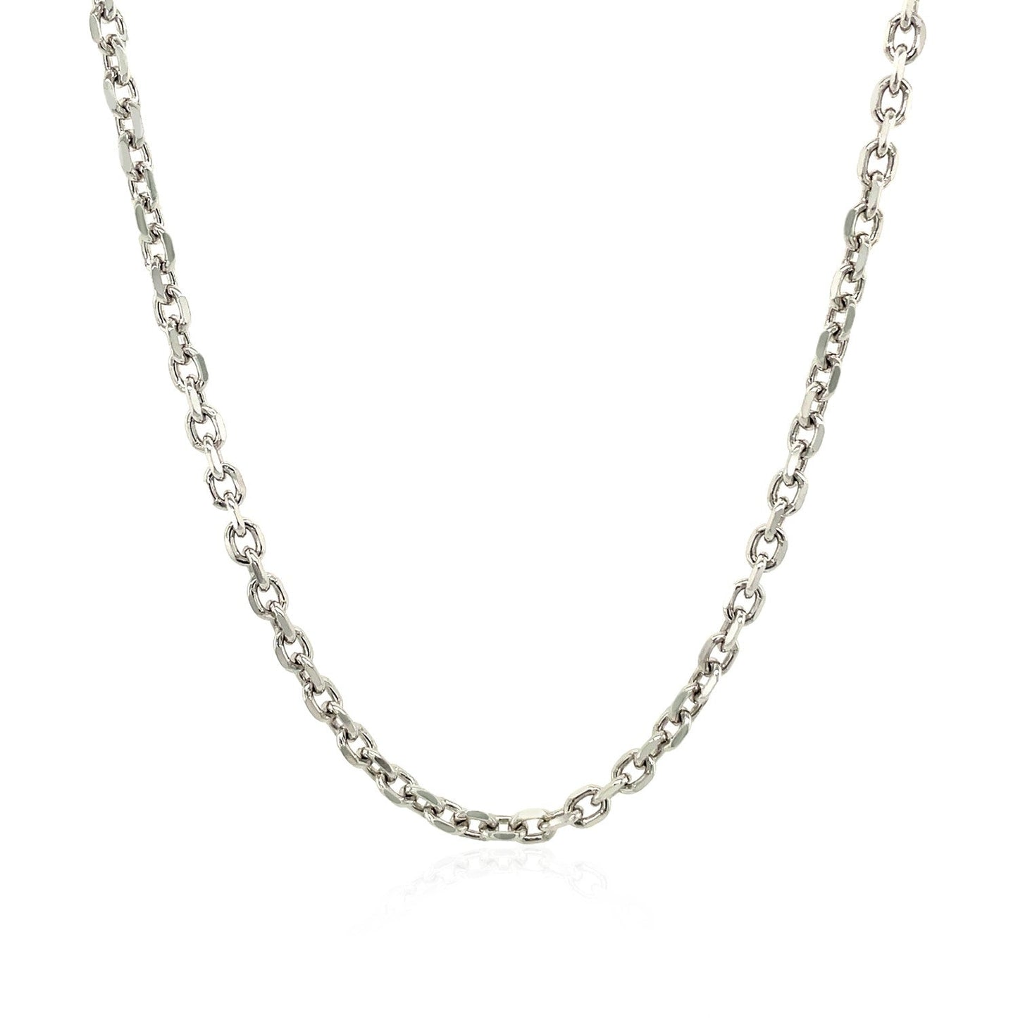 Sterling Silver Rhodium Plated Cable Chain (2.75 mm) RCJ Chains CELESTIA LUXE JEWELLERS