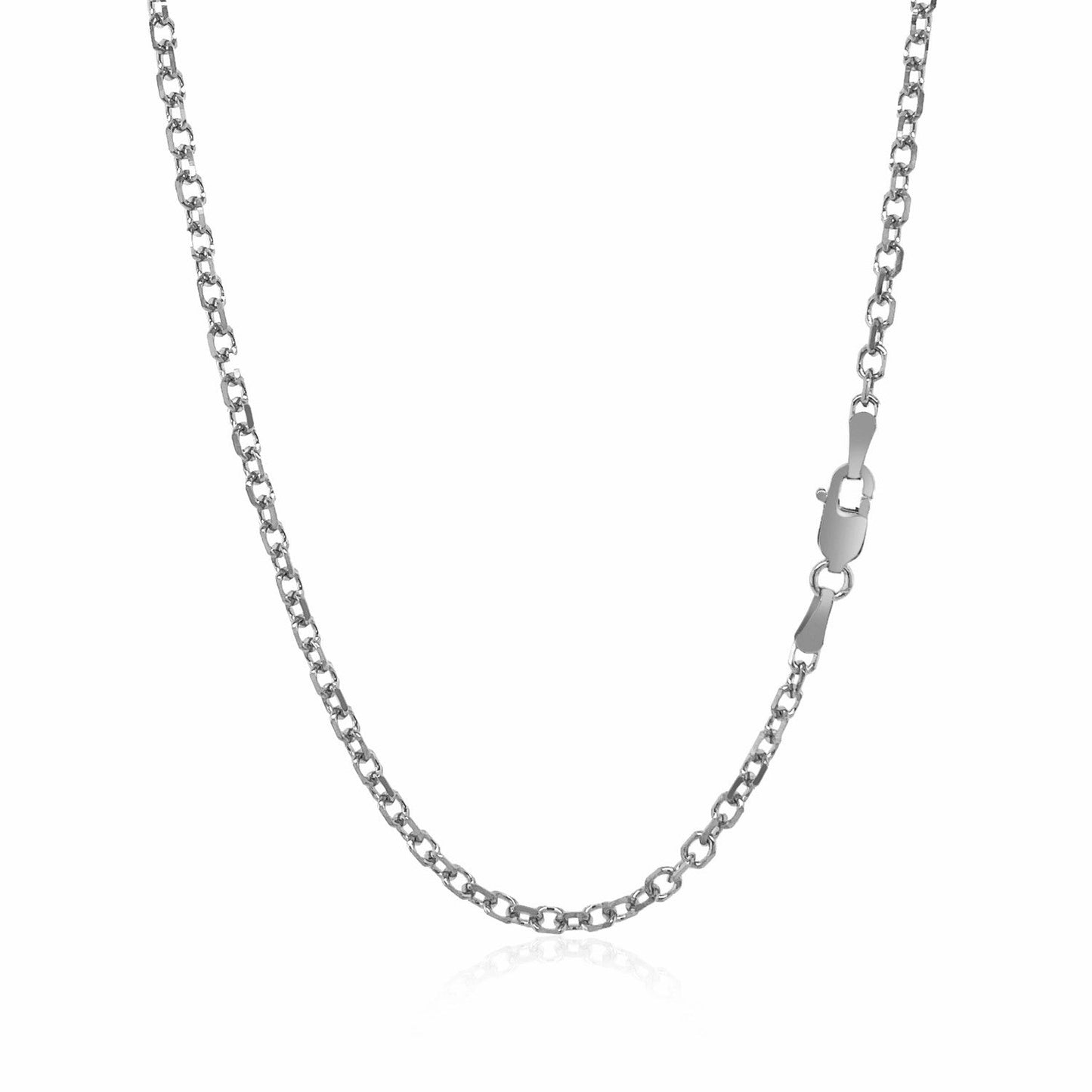 Sterling Silver Rhodium Plated Cable Chain (2.75 mm) RCJ Chains CELESTIA LUXE JEWELLERS