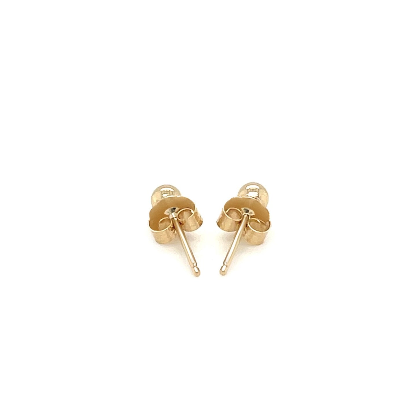 14k Yellow Gold Polished Round Stud Earrings(3mm) RCJ Earrings CELESTIA LUXE JEWELLERS