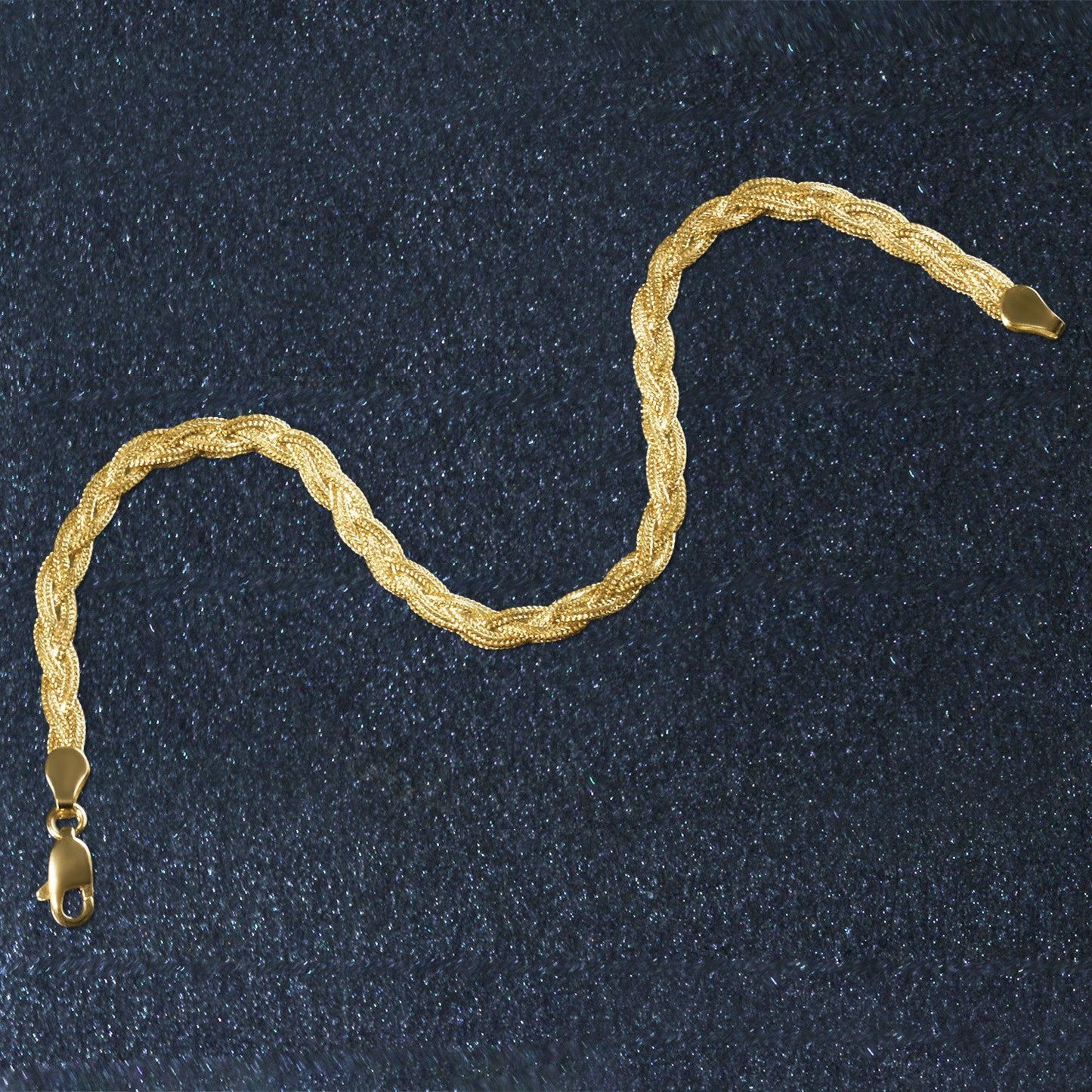 14k Yellow Gold Braided Bracelet (3.50 mm) RCJ Bracelets CELESTIA LUXE JEWELLERS