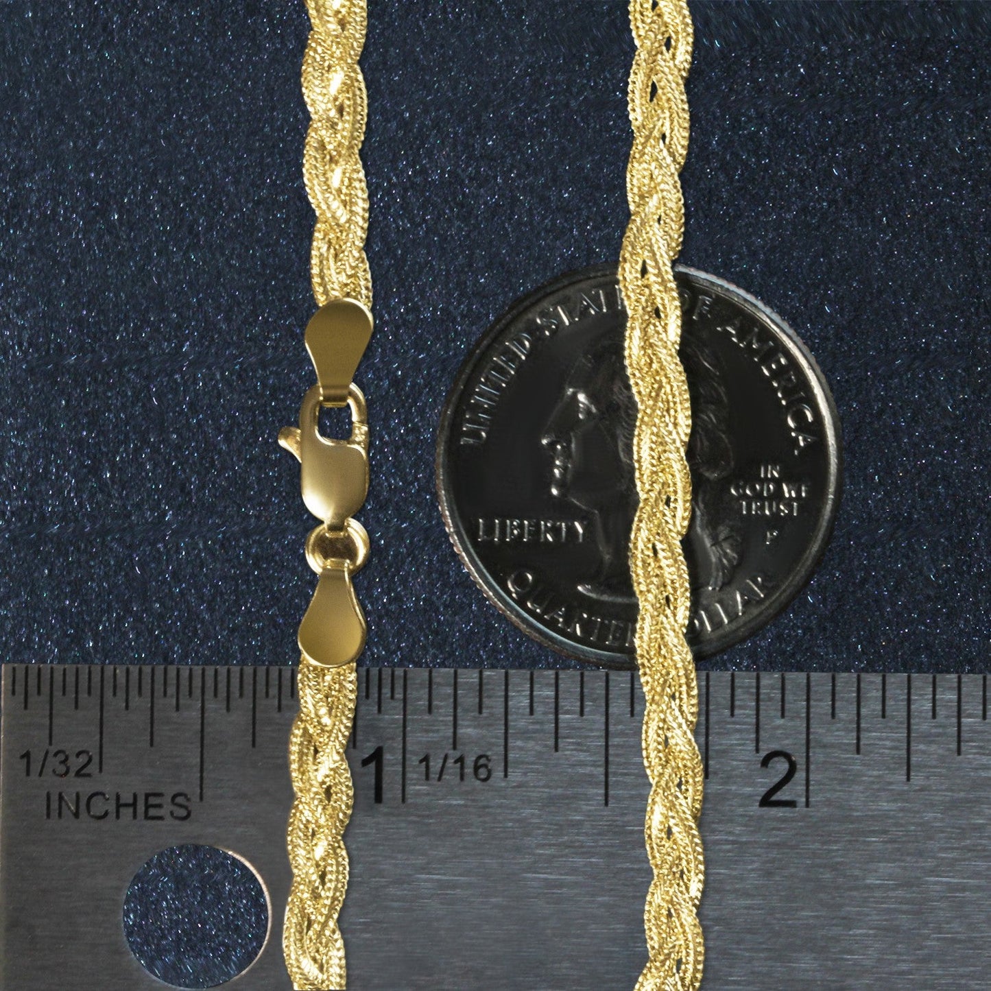 14k Yellow Gold Braided Bracelet (3.50 mm) RCJ Bracelets CELESTIA LUXE JEWELLERS