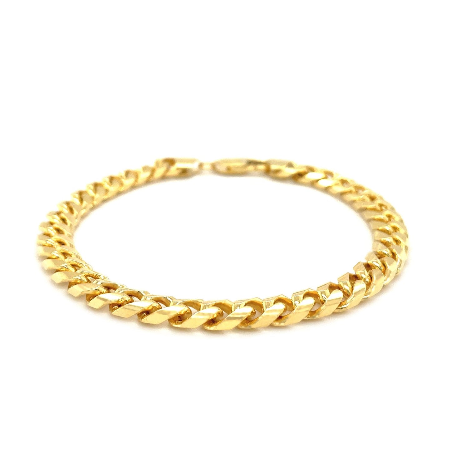 14k Yellow Gold Solid Miami Cuban Bracelet (7.20 mm) RCJ Bracelets CELESTIA LUXE JEWELLERS