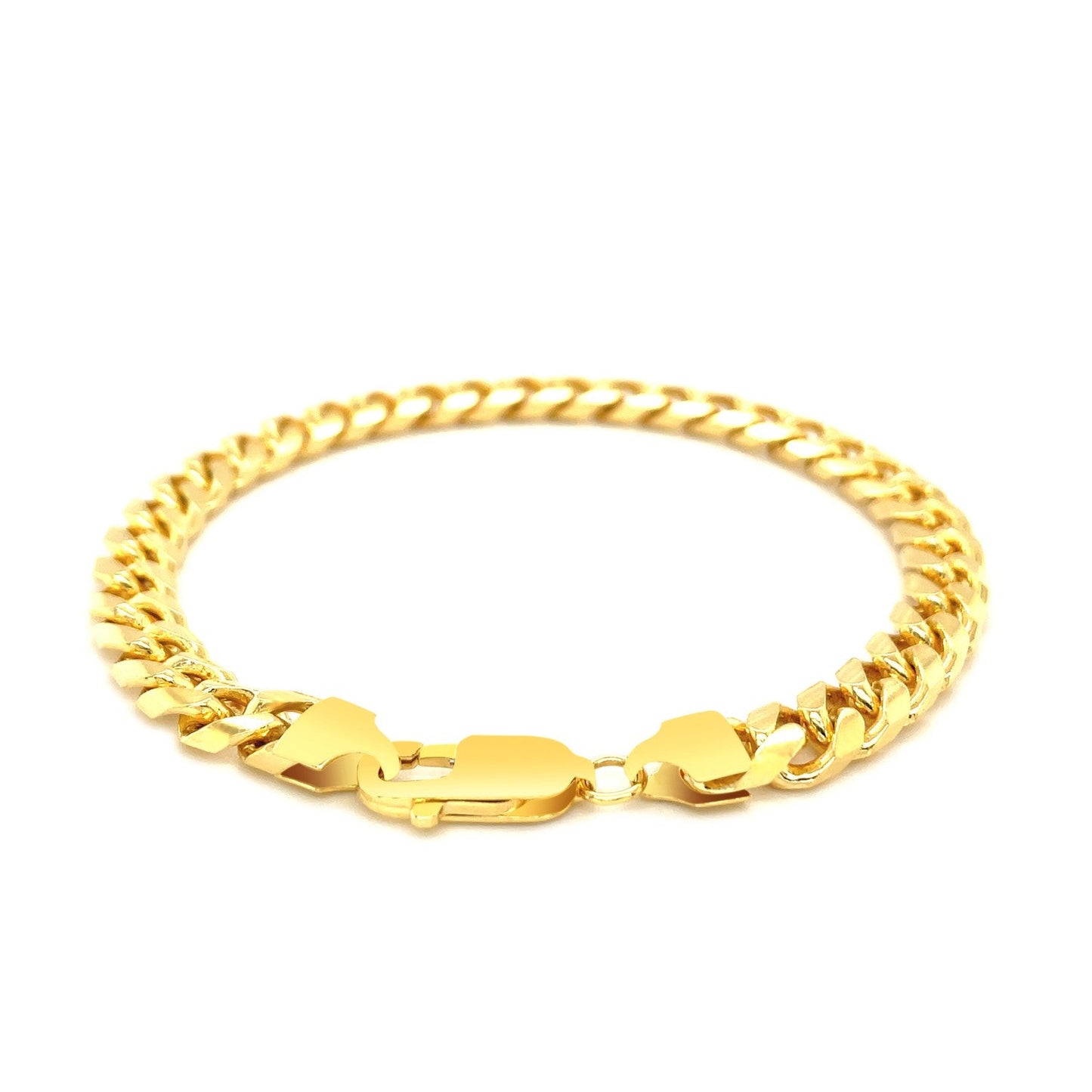 14k Yellow Gold Solid Miami Cuban Bracelet (7.20 mm) RCJ Bracelets CELESTIA LUXE JEWELLERS