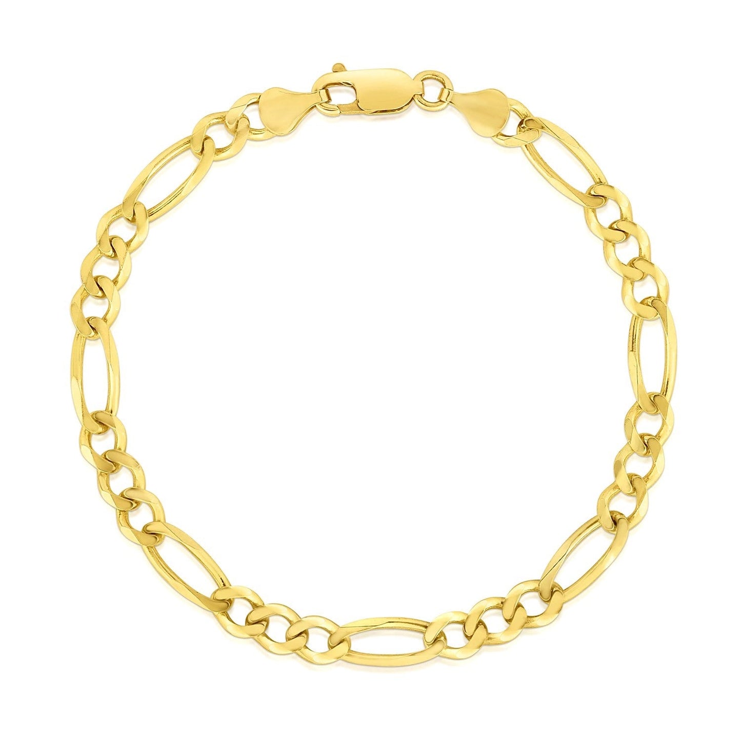10k Yellow Gold Solid Figaro Bracelet (4.50 mm) RCJ Bracelets CELESTIA LUXE JEWELLERS