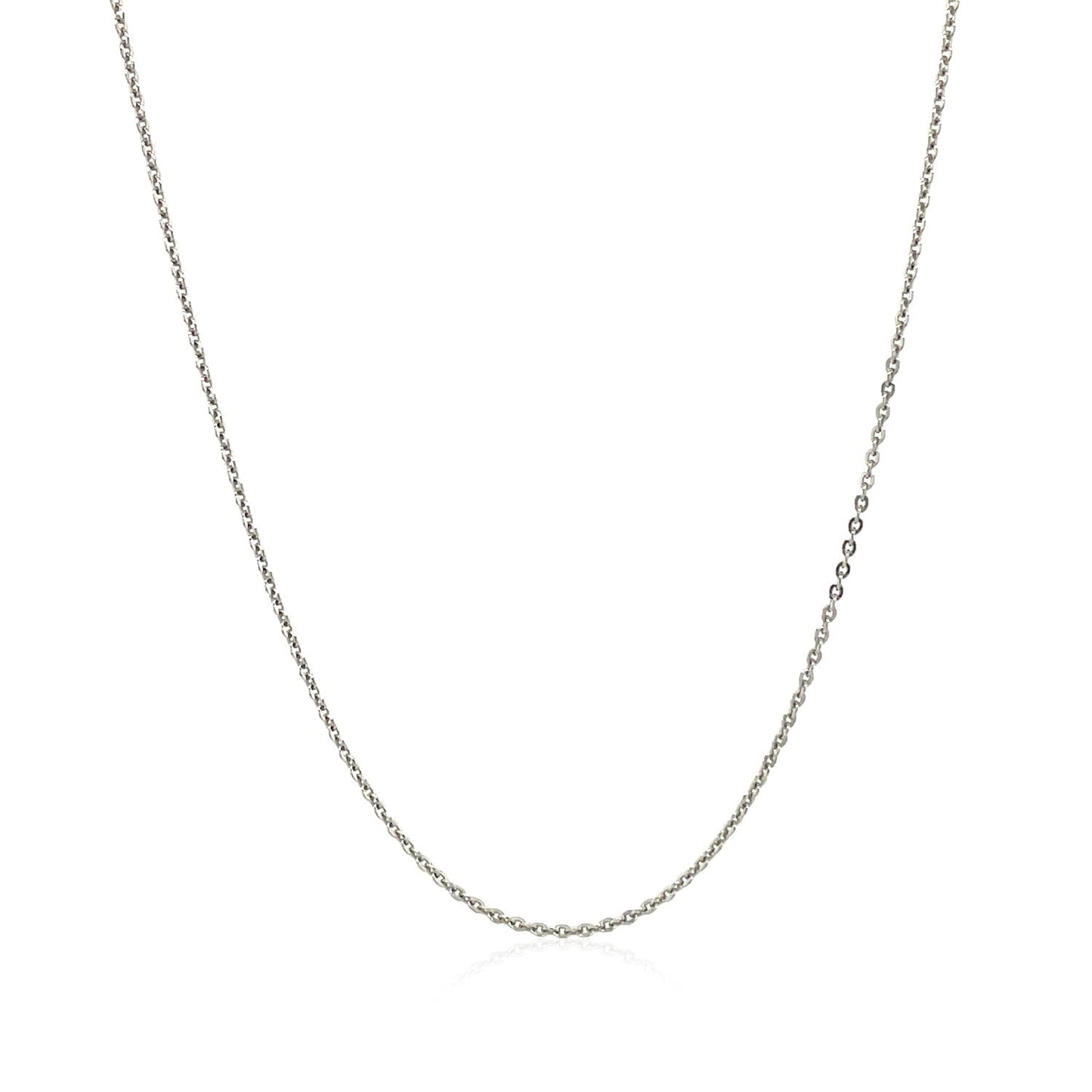 Sterling Silver Rhodium Plated Cable Chain (0.60 mm) RCJ Chains CELESTIA LUXE JEWELLERS