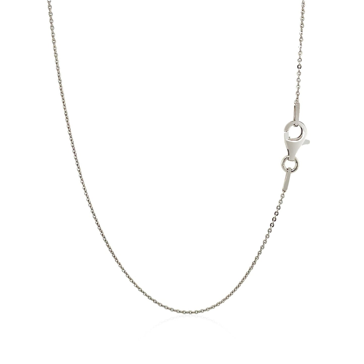 Sterling Silver Rhodium Plated Cable Chain (0.60 mm) RCJ Chains CELESTIA LUXE JEWELLERS