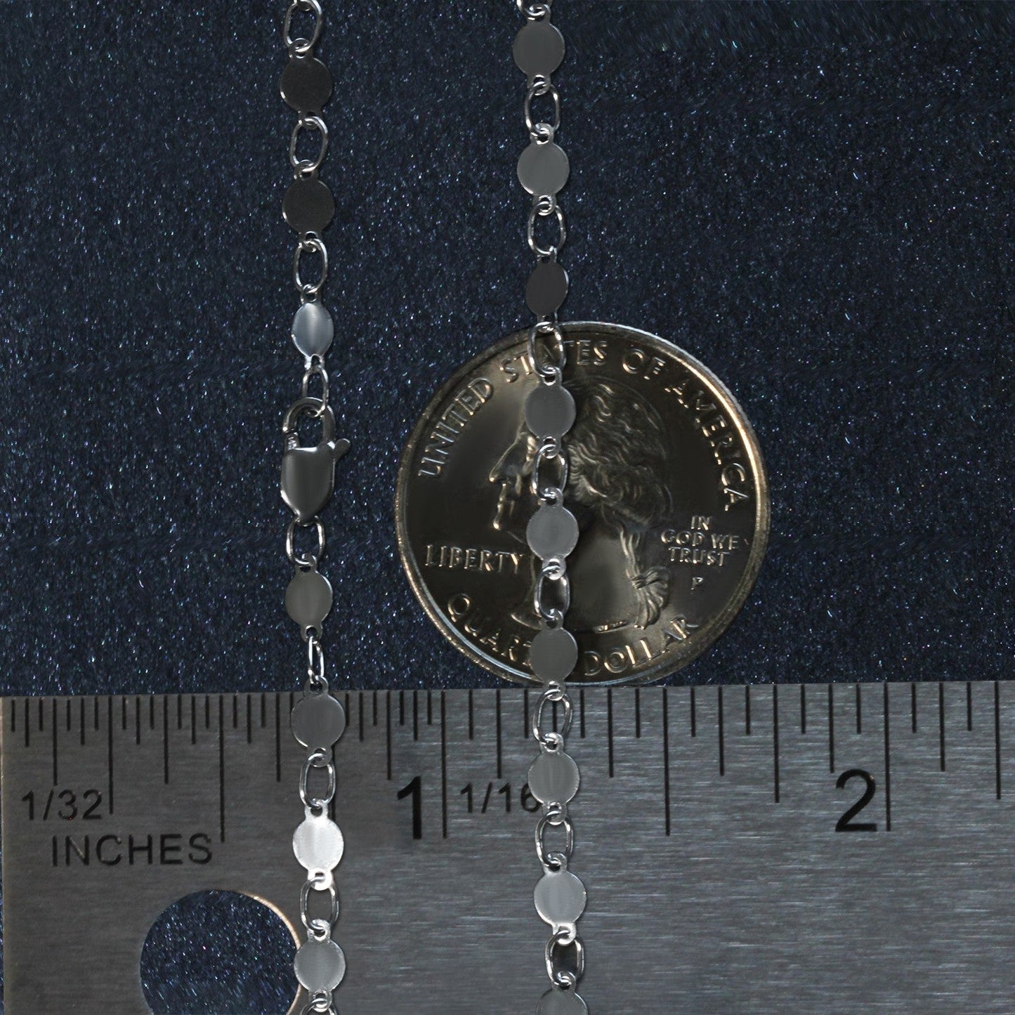 14k White Gold Bracelet with Polished Circles (4.00 mm) RCJ Bracelets CELESTIA LUXE JEWELLERS