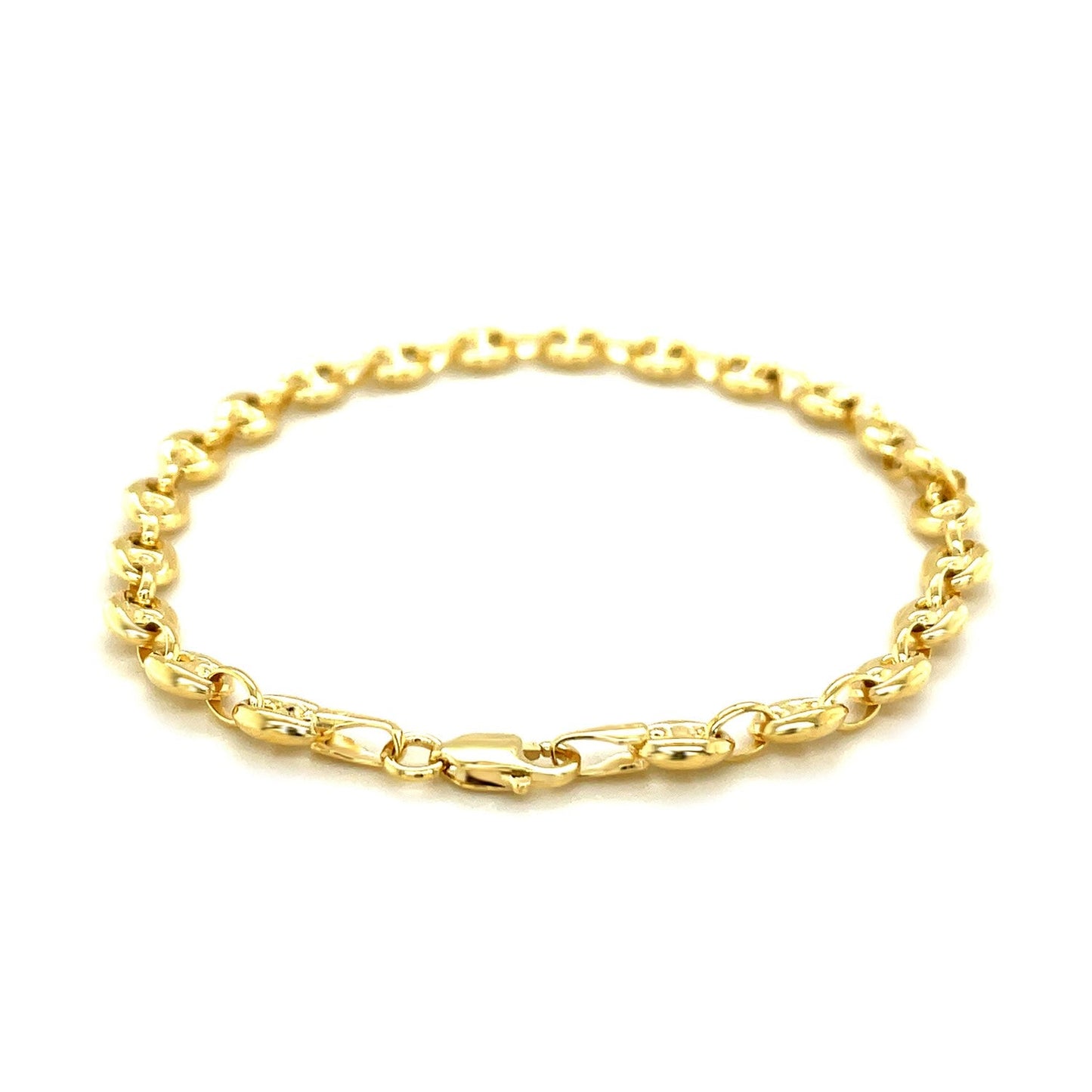 14k Yellow Gold Puffed Mariner Link Bracelet (4.70 mm) RCJ Bracelets CELESTIA LUXE JEWELLERS