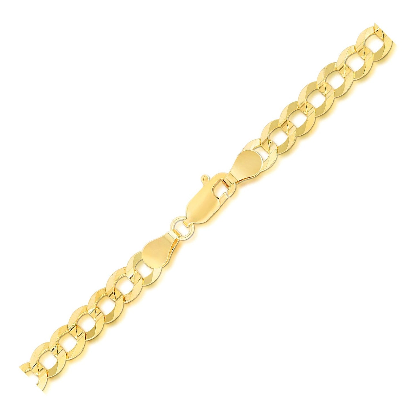 14k Yellow Gold Solid Curb Bracelet (5.70 mm) RCJ Bracelets CELESTIA LUXE JEWELLERS