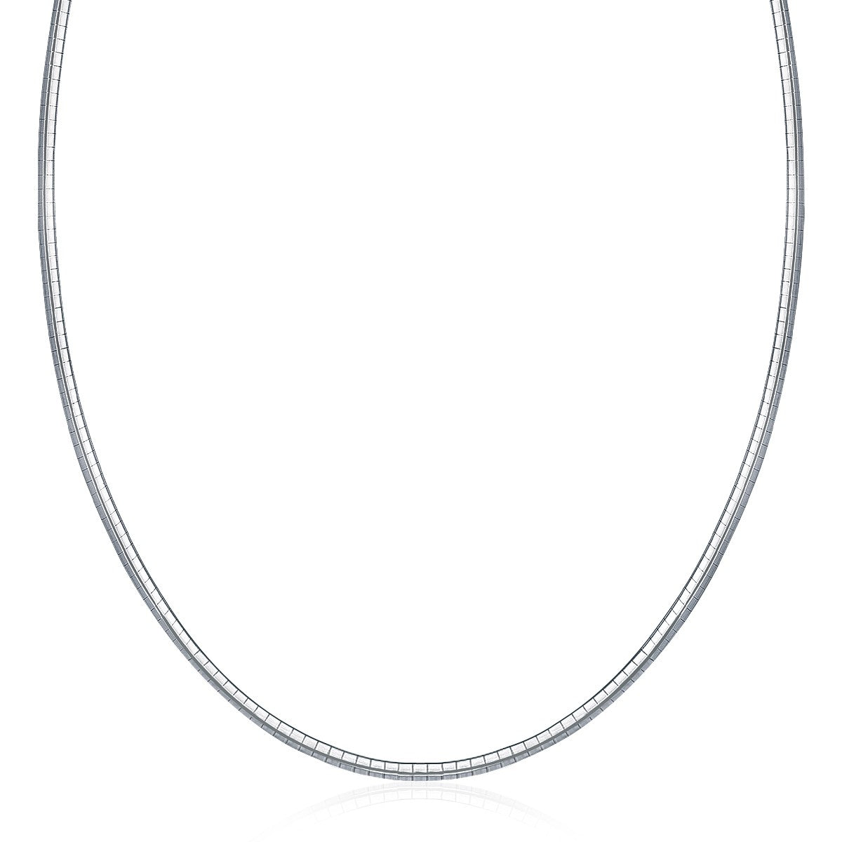 Sterling Silver Classic Omega Chain Necklace (3.0mm) RCJ Necklaces CELESTIA LUXE JEWELLERS