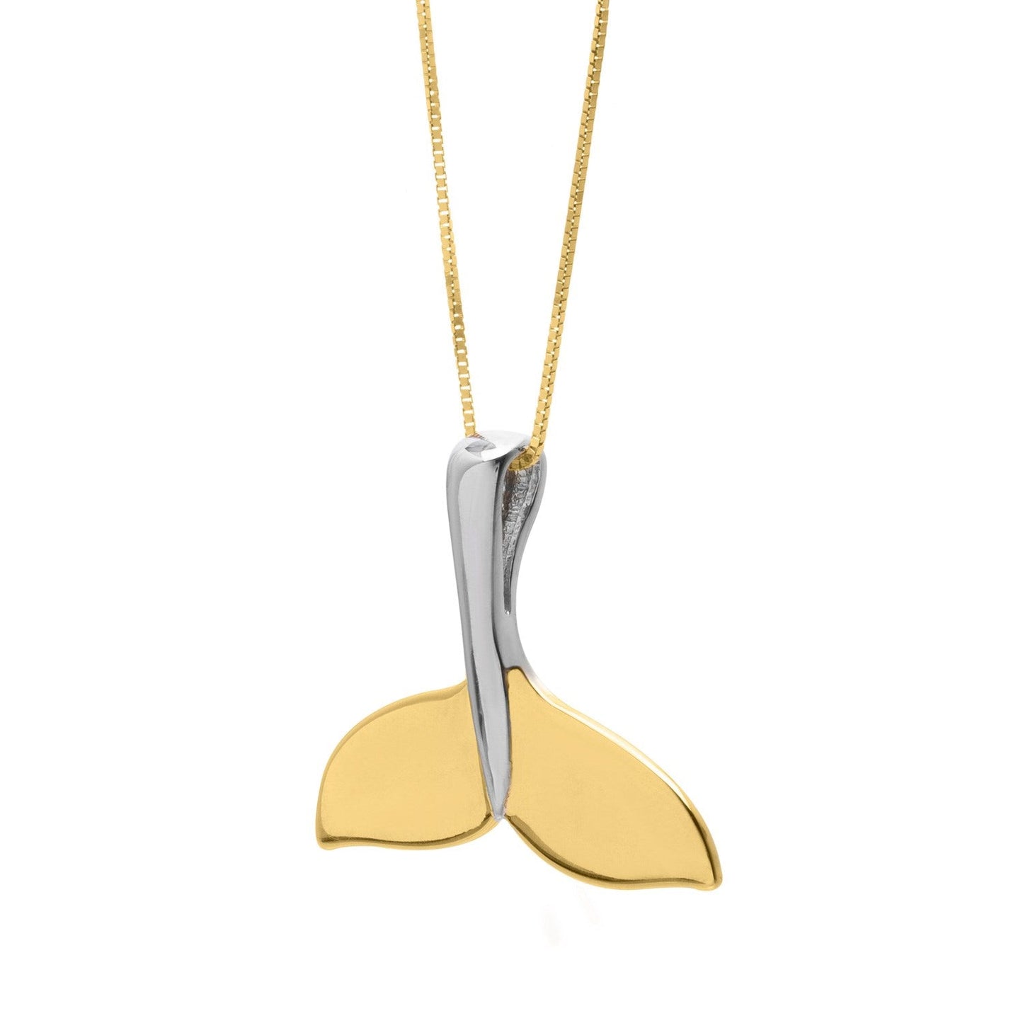 Whale Tail Necklace in 10K Yellow Gold RCJ Necklaces CELESTIA LUXE JEWELLERS