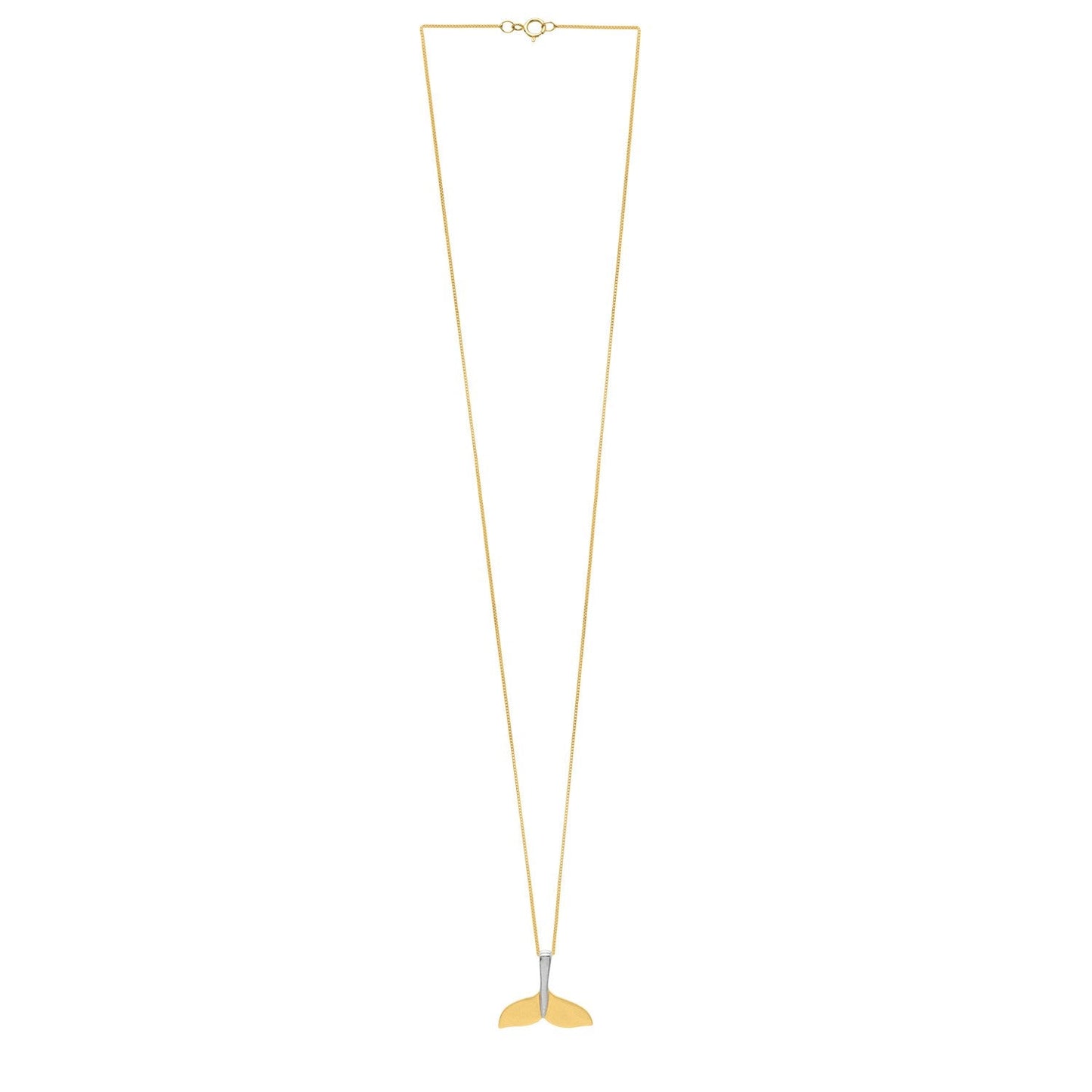 Whale Tail Necklace in 10K Yellow Gold RCJ Necklaces CELESTIA LUXE JEWELLERS