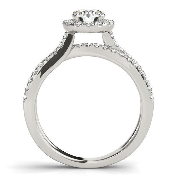 14k White Gold Diamond Engagement Ring with Split Shank Design (1 1/2 cttw) RCJ Rings CELESTIA LUXE JEWELLERS