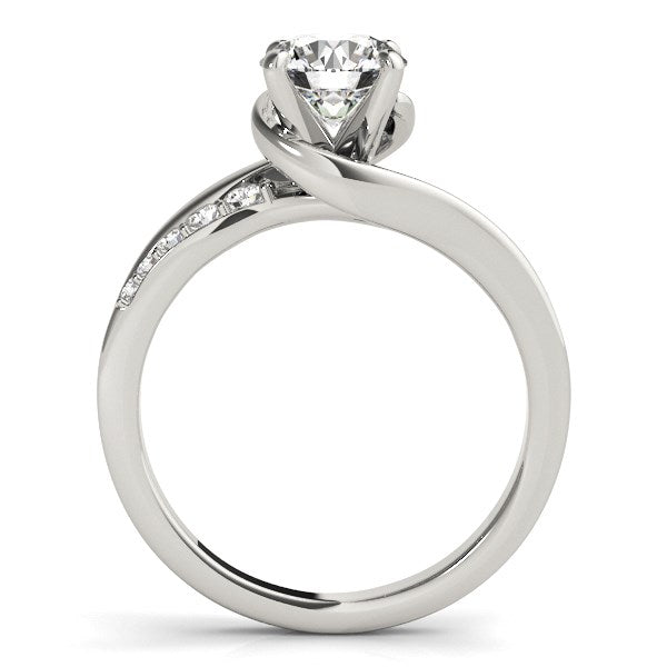14k White Gold Bypass Style Round Diamond Ring (1 1/4 cttw) RCJ Rings CELESTIA LUXE JEWELLERS