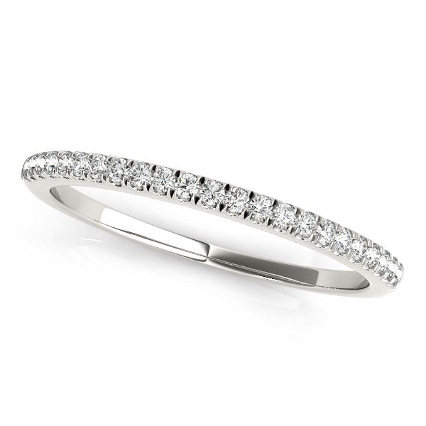 14k White Gold Diamond Pave Set Wedding Band (1/8 cttw) RCJ Rings CELESTIA LUXE JEWELLERS