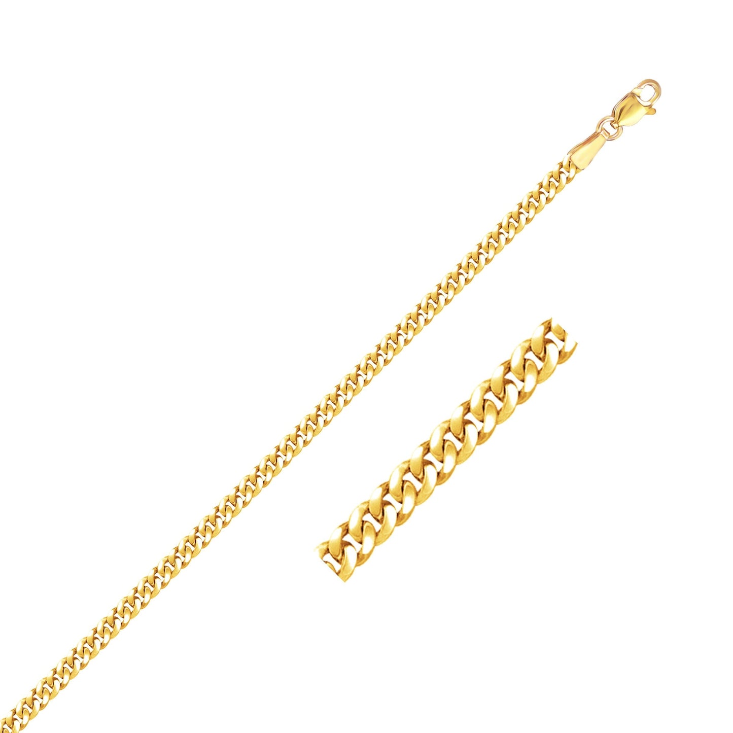 3.60mm 14K Yellow Gold Gourmette Chain RCJ Chains CELESTIA LUXE JEWELLERS