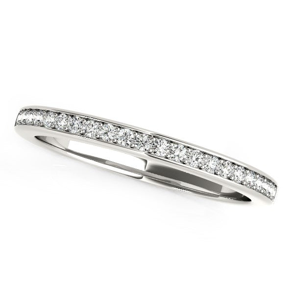 14k White Gold Classic Style Diamond Wedding Band (1/5 cttw) RCJ Rings CELESTIA LUXE JEWELLERS