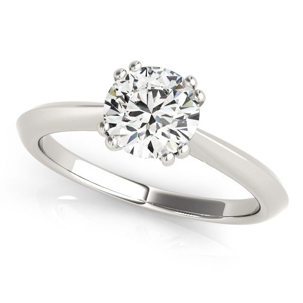 14k White Gold Double Prong Set Solitaire Diamond Engagement Ring (1 cttw) RCJ Rings CELESTIA LUXE JEWELLERS