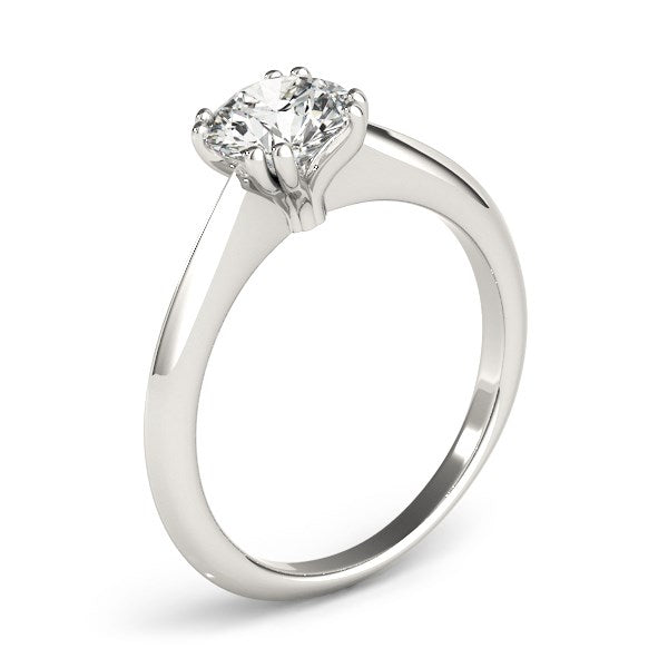 14k White Gold Double Prong Set Solitaire Diamond Engagement Ring (1 cttw) RCJ Rings CELESTIA LUXE JEWELLERS