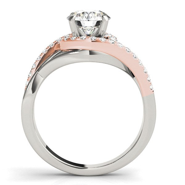 14k White And Rose Gold Bypass Diamond Engagement Ring (1 1/4 cttw) RCJ Rings CELESTIA LUXE JEWELLERS