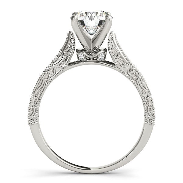 14k White Gold Antique Design Diamond Engagement Ring (1 5/8 cttw) RCJ Rings CELESTIA LUXE JEWELLERS