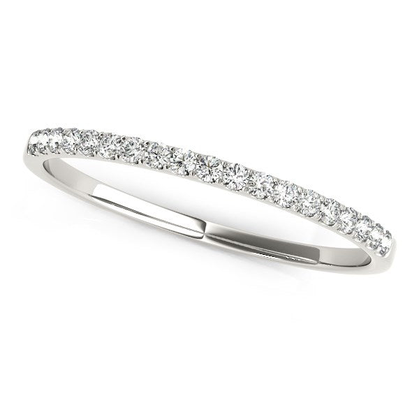 14k White Gold Pave Setting Diamond Wedding Ring (1/8 cttw) RCJ Rings CELESTIA LUXE JEWELLERS